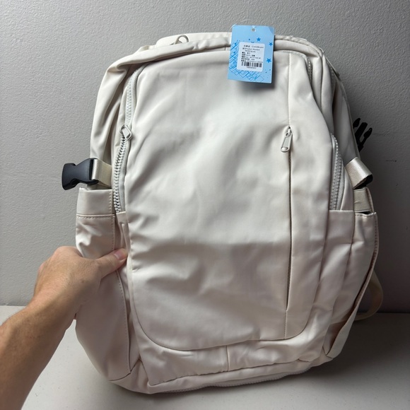 No Brand Other - Unisex cream backpack, NWT, shoe pocket, travel, gym, laptop pocket, school